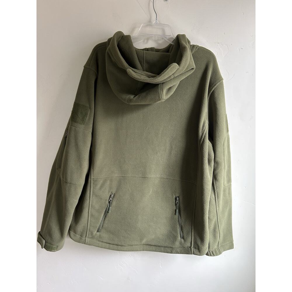 BÆRSkin Tactical Fleece Hoodie Men XL Olive Green Full Zip Utility Jacket - Picture 3 of 10